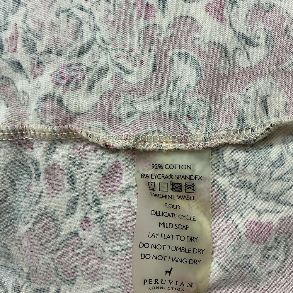 Peruvian Connection Malabar Pima Cotton Dress Size Medium Ethnic Print Midi BOHO - Picture 12 of 12